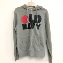OLD NAVY オールドネイビー フルジップ パーカー XS フード付き 裏起毛 グレー 長袖 トップス 24l菊DO