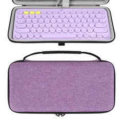 【特価セール】Geekria キーボード キャリングケース、小型コンパクトキーボード用ハードシェル保護トラベルバッグ、ロジクール Logicool K380/ロジクール Logicool Pebble Keys 2 K380s 対応 (ラベンダー)のサムネイル
