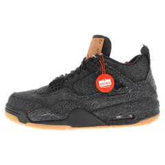 NIKE (ナイキ) ×LEVI'S AIR JORDAN 4 RETRO NRG BLACK AO2571-001 リーバイス エア ジョーダン4 ブラック デニム ローカットスニーカー US9.5/27.5cm ブラックのサムネイル