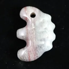 古墳期極希少朱赤色貴重佐渡赤玉製背部甲羅付き獣形魔除け勾玉出土石器