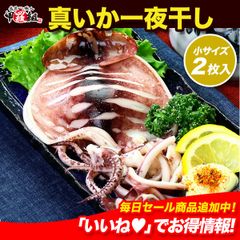 🦑ふっくら柔らか真いか一夜干し🦑（小サイズ）×２枚入 【甲羅組】