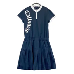 サイズ：M CALLAWAY キャロウェイ 2023年 ハーフジップ 半袖ワンピース  ネイビー系 [240101489561] ゴルフウェア レディース ストスト