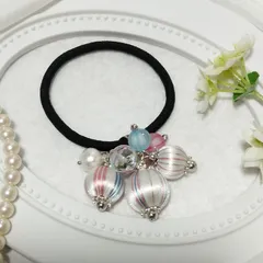 巻き玉ヘアゴム＊手まり飴＊