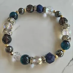 北欧の夜空Ⅱパワーストーンブレスレット あらゆる幸運 浄化 幸運強運の守護石  お守りアクセサリー 天然石 誕生石 誕プレ