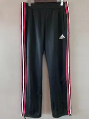 00's adidas アディダス トラックパンツ ジャージ スポーツウェア トレーニングウェア 赤 黒 白 レッド ブラック ホワイト メンズ Oサイズ