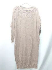 ◇ ⊇ AMERICAN HOLIC アメリカン ホリック ニット 長袖 ロング ワンピース サイズL ブラウン レディース E  【1409240001614】