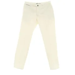 【中古】インコテックス INCOTEX ストレッチコットン カジュアルスラックスパンツ オフホワイト【サイズ46】【メンズ】