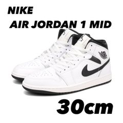 NIKE AIR JORDAN 1 MID ナイキ エア ジョーダン 1 ミッド WHITE/BLACK/WHITE ホワイト DQ8426-132 30cm
