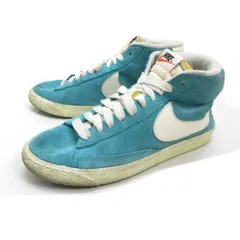 Z■【24.5cm】ナイキ/NIKEブレザーミッド プレミアムBlazer Midヴィンテージ/スエードスニーカー■水色LADIES/220【中古】