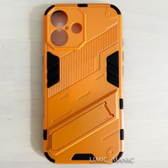 iPhone 16 ケース スマホ バンパー アーマー スタンド マグネットホルダー対応 オレンジ 橙色 アイフォン