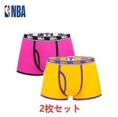 正規品　NBA バスケットボールボクサーパンツ（パープル＆イエロー）Mサイズ
