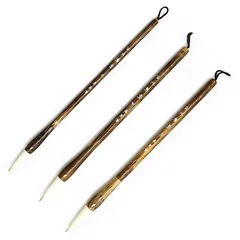 書道用筆毫 習字 練習 大筆 中筆 小筆 古竹狼毫毛 毛筆 書初め 楷書 書道 写経 年賀状 3本 セット イタチ毛 木軸 名前書き 水墨画 書道筆 ふで 鼬 (白（古竹兼毫3本セット）) [白色　古竹兼毫3本セット]