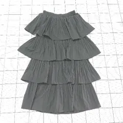 ◇ ⊂ SpRay スプレイ ティアード ロング フレア スカート ブラック系 レディース E  【1508060011824】