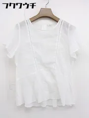 ◇ URBAN RESEARCH DOORS アーバン リサーチ ドアーズ フリル 半袖 シャツ ブラウス サイズONE ホワイト レディース  【中古】 【1108060001759】