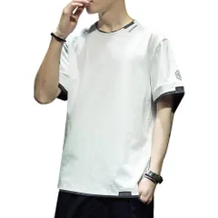 【数量限定】[YEOREO] メンズ Ｔシャツ 半袖 五分袖 ゆったり ンズ 夏服 tシャツ 大きいサイズ かっこいい ビッグシルエット おしゃれ クルーネック 人気 無地 快適 夏