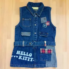 子供服 HELLO KITTY ハローキティ 95 ノースリーブデニムワンピ
