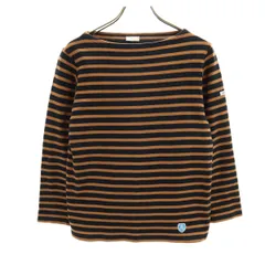 ORCIVAL オーシバル フランス製 ボーダー柄 長袖 バスクシャツ ブラウン×ブラック レディース 古着