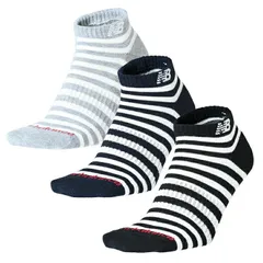 ニューバランス 靴下 3足組 メンズ レディース newbalance ショートレングス3Pソックス 23-29cm  ボーダー柄 NBロゴ くつ下  スポーティ ソックス 男女兼用 ブラック ネイビー グレー/LAS55636-AS2