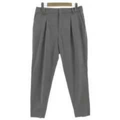 インディヴィ INDIVI パンツ 127-69004 テーパード タック ストレッチ ウール混 グレー 38