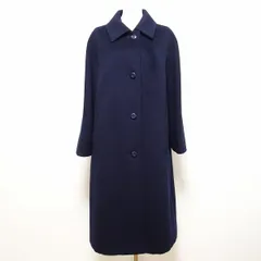 #wnc ヘルノ Herno コート 紺 カシミア混 シルク混 イタリア製 シンプル 無地 ビジネス ステンカラー レディース [864969]