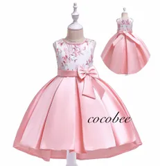 大人気　ピンク色ドレス背面ロングキッズドレス　発表会　お誕生日ドレス　リングガールフラワーガール　ジュニアドレス　女の子七五三撮影女の子ワンピース