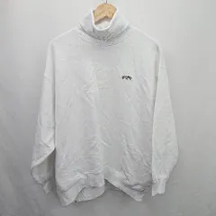 ◇ ⊇ BILLABONG ビラボン ロゴ入り シンプル系 長袖 タートルネック サイズＭ ホワイト系 レディース E  【1507160021788】