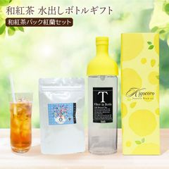 紅茶 ギフト 2025 和紅茶 アイスティー ボトル セット 紅蘭 ティーバッグ 8g×5個 国産紅茶 HARIO ハリオ フィルターインボトル 750ml 耐熱 ガラス FIB-75 水出しポット【和紅茶専門店きごころ公式】