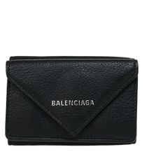 BALENCIAGA バレンシアガ 三つ折り 財布 ミニ 財布 レザー ブラック 62KA374