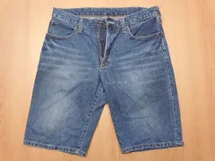 v348★ラングラー W033 ユーズド加工 ハーフジーンズ★W32 デニムショーツ