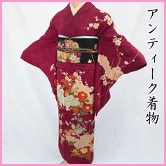 410aa11◇Kimono アンティーク着物 大正ロマン 昭和レトロ 和洋MIXコーデ ジュニアにも◇状態良好