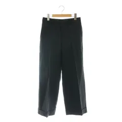 ローレンラルフローレン LAUREN RALPH LAUREN クロップドパンツ ストレート センタープレス ジッパーフライ リネン 0 黒 ブラック /DO ■OSのサムネイル
