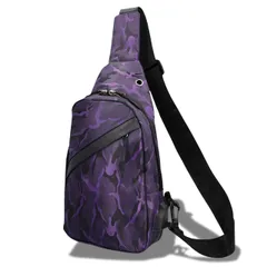 [Kanpari] ショルダーバッグ メンズ ボディバッグ 肩掛けバッグ 斜めがけバッグ ワンショルダーバッグ 小さめ 薄型 軽量 コンパクト 子供 キッズ レディース 男の子 女の子 通勤 通学 旅行 [パープル]