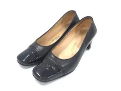 Salvatore Ferragamo フェラガモ ダブルガンチーニ レザー ヒール パンプス サイズ 4 (約21cm ) 靴 シューズ ブラック系 DI6842