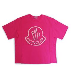モンクレール Tシャツ 半袖 レディース トップス ビッグロゴ クルーネック バブルガムピンク MONCLER 8C00009 829FB 546