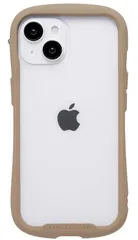 iFace Reflection Frost iPhone 15/14/13 ケース クリア 強化ガラス (ベージュ)【 アイフェイス iphone15 iphone14 iphone13 ストラップホール付き】
