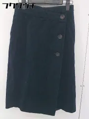◇ B:MING LIFE STORE by BEAMS コーデュロイ ラップ風 膝下丈 ナロー スカート サイズ S ネイビー レディース  【1109280015915】のサムネイル