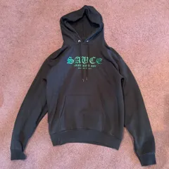 (A-029) SAUCE SKATE ZINE ソース US スケートボード パーカー ブラック (M)