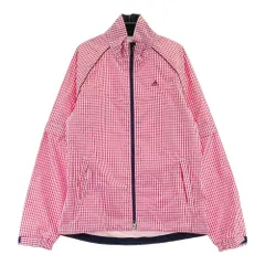 サイズ：M ADIDAS GOLF アディダスゴルフ N55291 レインウェア セットアップ チェック柄 レッド系 [240101361833] ゴルフウェア レディース ストスト