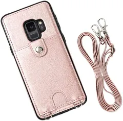 MocliL Galaxy S8 スマホショルダー ストラップ ケース 斜めがけ 首掛け 肩掛け カード収納 レディース メンズ 日本国内検品＆梱包 GS8 ML0028( ピンク,  Galaxy S8)のサムネイル