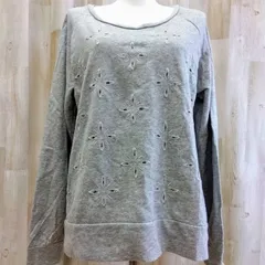 GLOBAL WORK グローバルワーク カットソー M グレー 刺繍