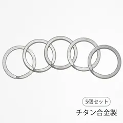 キーリング 5個 セット チタン 二重リング 3mm 2重カン ダブルリング 金具 軽量 キーホルダー パーツ シルバー 雑貨 小物 クラフト