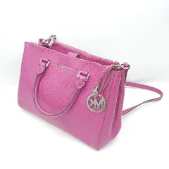 ◇ Θ MICHAEL KORS ブランドロゴパーツ装飾 2way トート ショルダーバッグ パープル系 シルバー レディース E  【1501230049283】