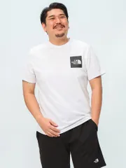 THE NORTH FACE ザ ノースフェイス 半袖 Tシャツ BOX ロゴ ハーフドーム プリント クルーネック 大きいサイズ メンズ 白 黒 NF00CEQ5 FINE TEE ホワイト