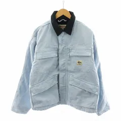 stussy ステューシーWashed Canvasワークジャケットカバーオール STUSSY - Stussy SHOP JACKET WASHED CANVAS Lの通販 by ケンタ