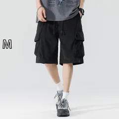 [M]メンズ ファッション 服 男性用 オシャレ シンプル 大人 かっこいい 大きいサイズ ストリート 紳士服 カーゴ パンツ 夏 アメカジ ミディアム パンツ コーデュロイ 薄手 五分丈 ゆったり ハーフ