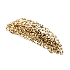 【A：ゴールド×ワンサイズ】[Cream dot. クリームドット公式] ヘアアクセサリー レディース  バレッタ ヘアクリップ 髪留め まとめ髪 アンティーク調 透かし模様 メタル プレーティング 2タイプ 大人