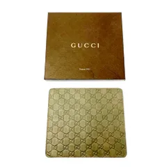 珍品！GUCCI レザーマウスパッド 箱付き プレゼントにも-