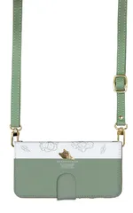 iPhoneXR  ケース 手帳型 アイフォンXR スマホケース スマホショルダー レザー ストラップ 猫 ねこ 花柄 ワンポイント かわいい 調節可能 130cm  カラー07