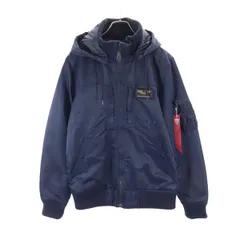 アルファインダストリーズ 中綿 ナイロンジャケット XL ネイビー系 ALPHA INDUSTRIES INC ロゴ メンズ 古着 【231101】のサムネイル