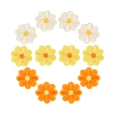 WATASHINO ワッペン アイロン アップリケ 花 2cm 12枚セット 女の子 子供 小さい 刺繍 かわいい (MIX?) [MIX?]